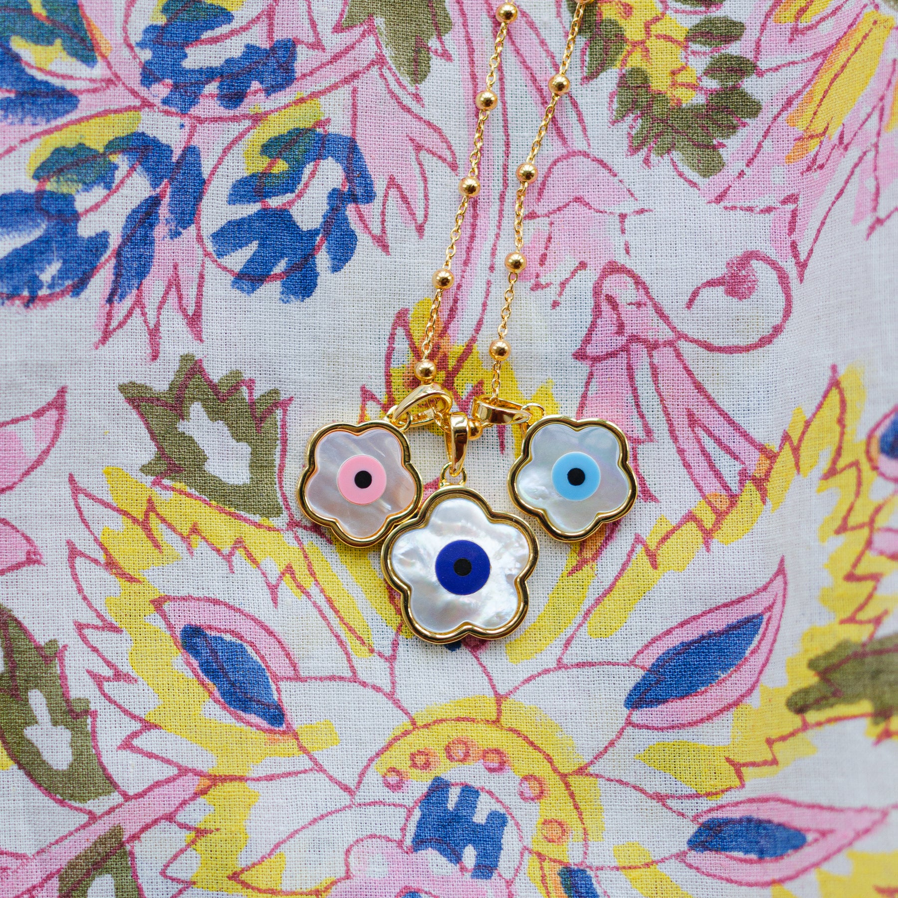 Blue Flower Evil Eye Charm - Image 4