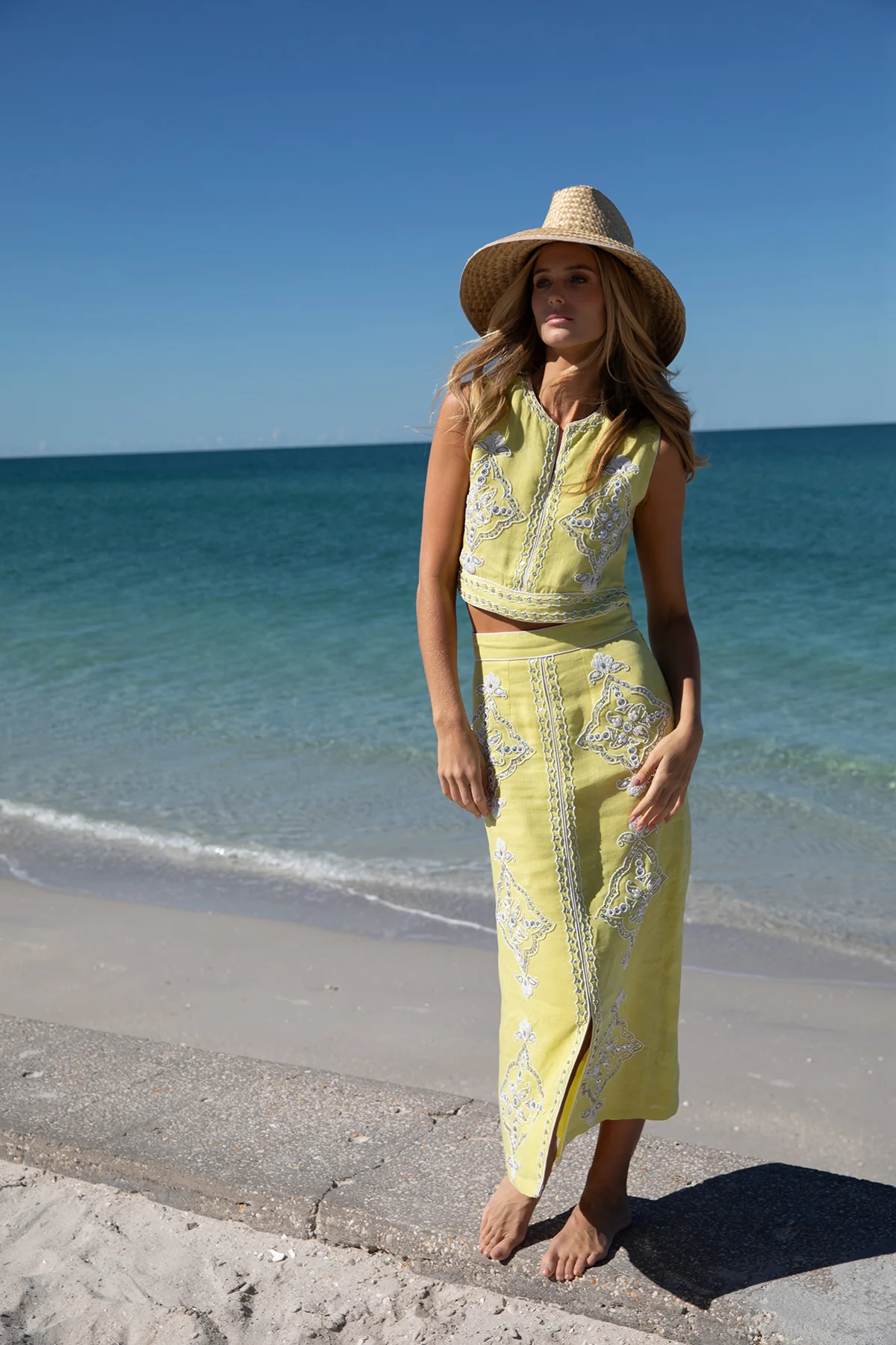 Limoncello Beaded Clara Top - Image 4