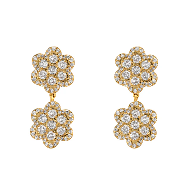Delphine Pave Double YG