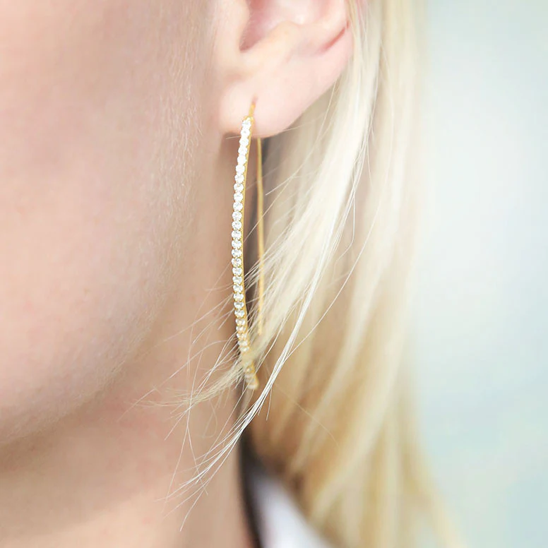 Diamond Emilia Earrings - White Gold - Image 3