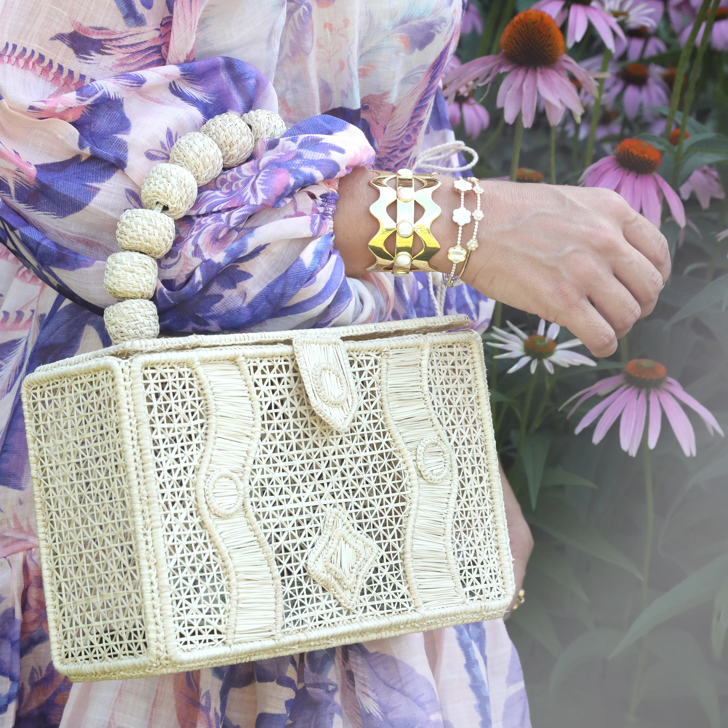Diamond MOP Flower Bangle - Image 5