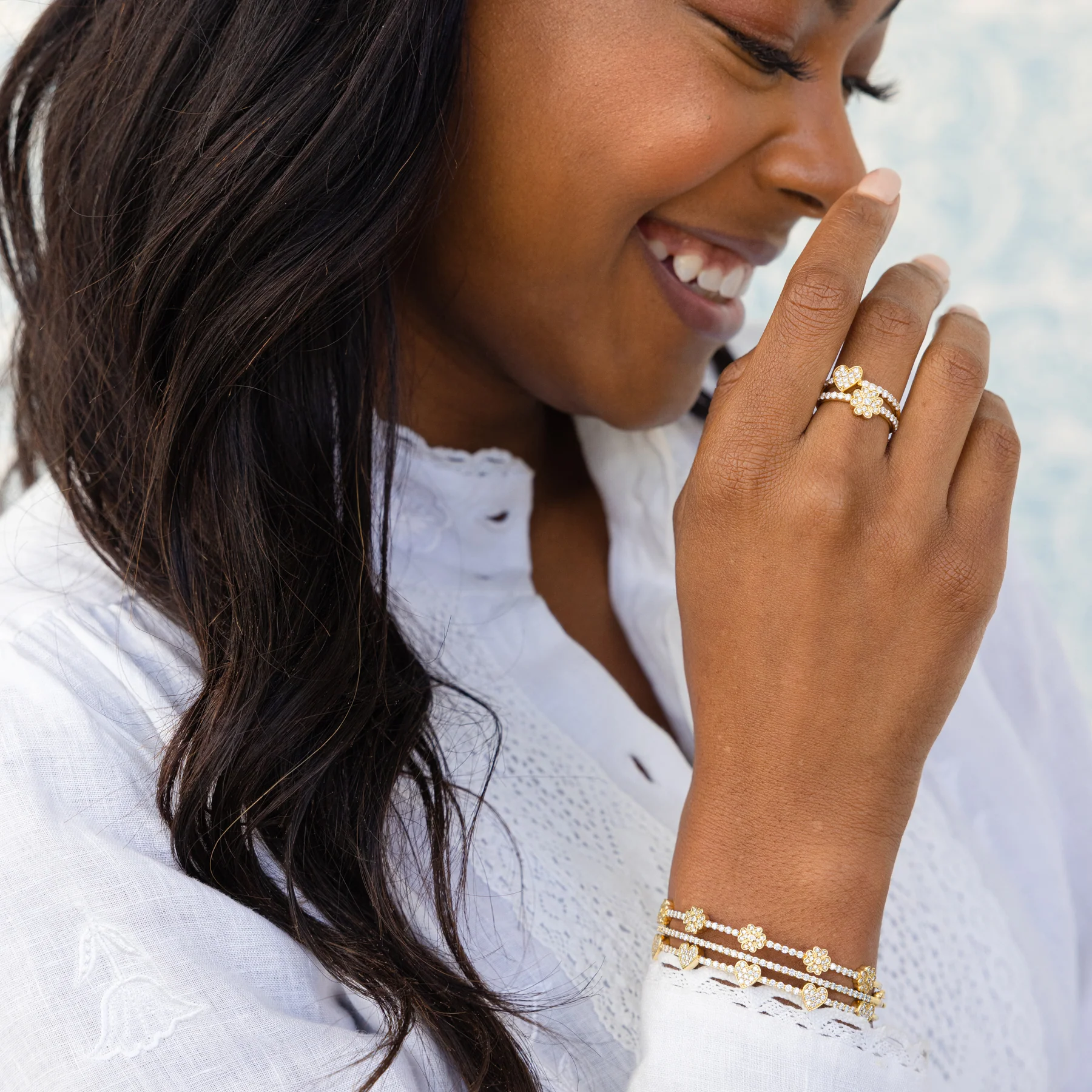 Diamond Heart Bangle - Image 6