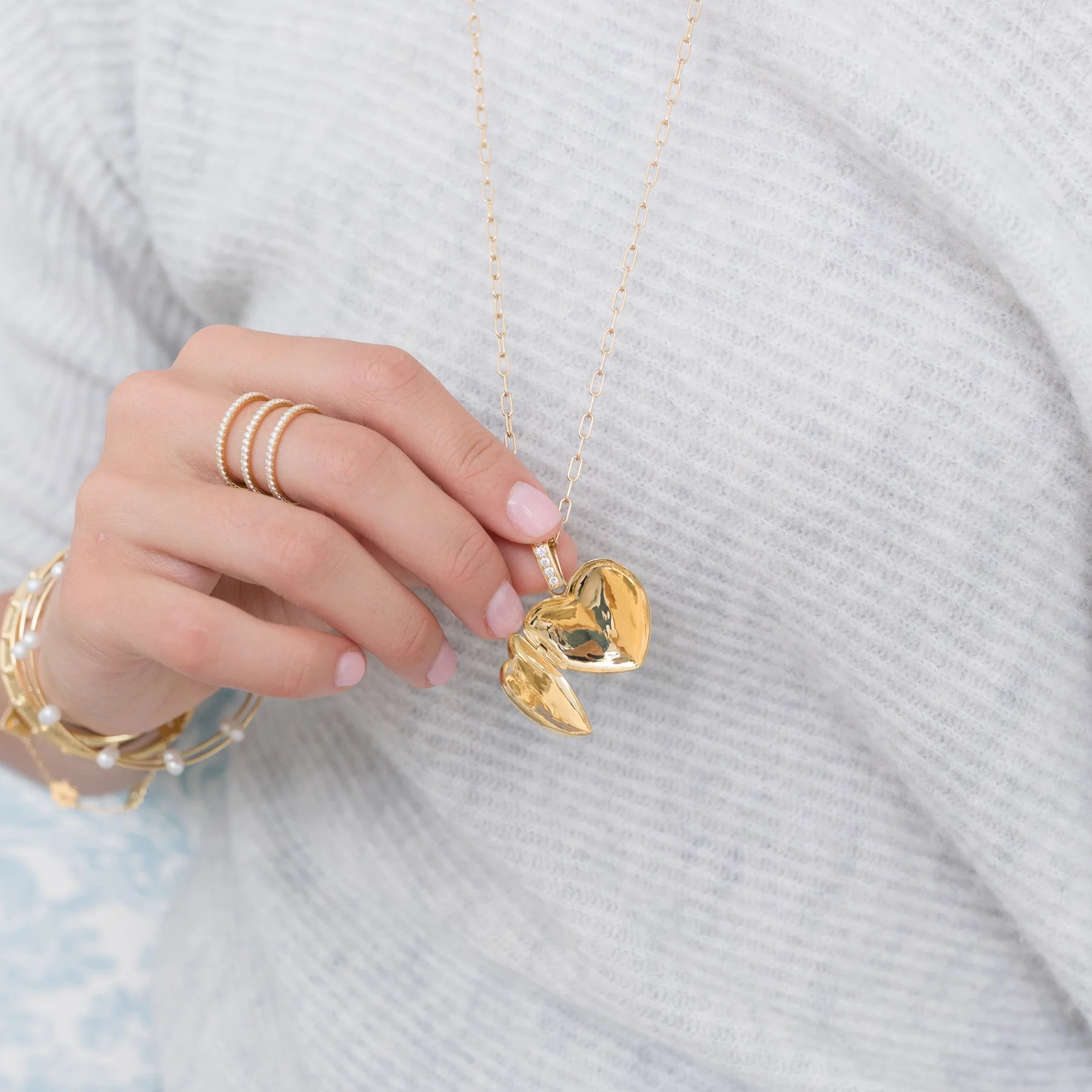 Diamond Heart Locket - Image 3