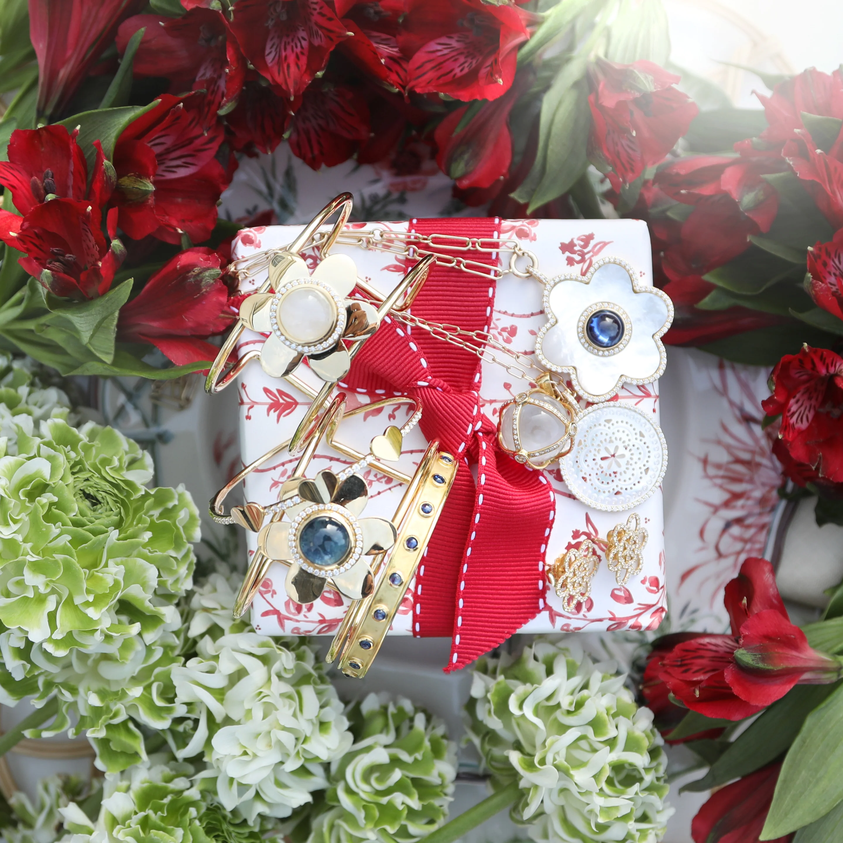 Diamond & Moonstone Fleur Cuff - Image 4