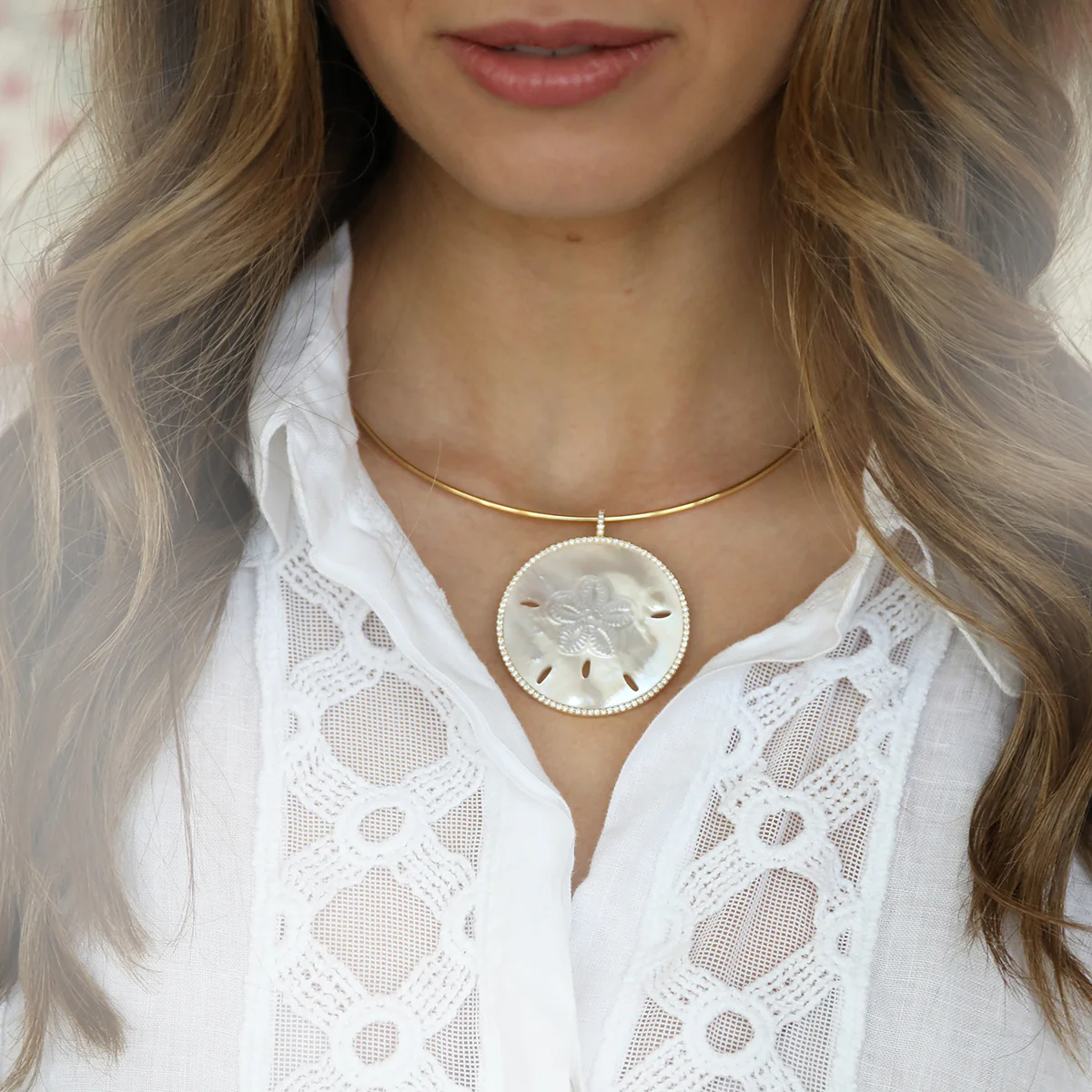 Diamond Sand Dollar Pendant - Image 2