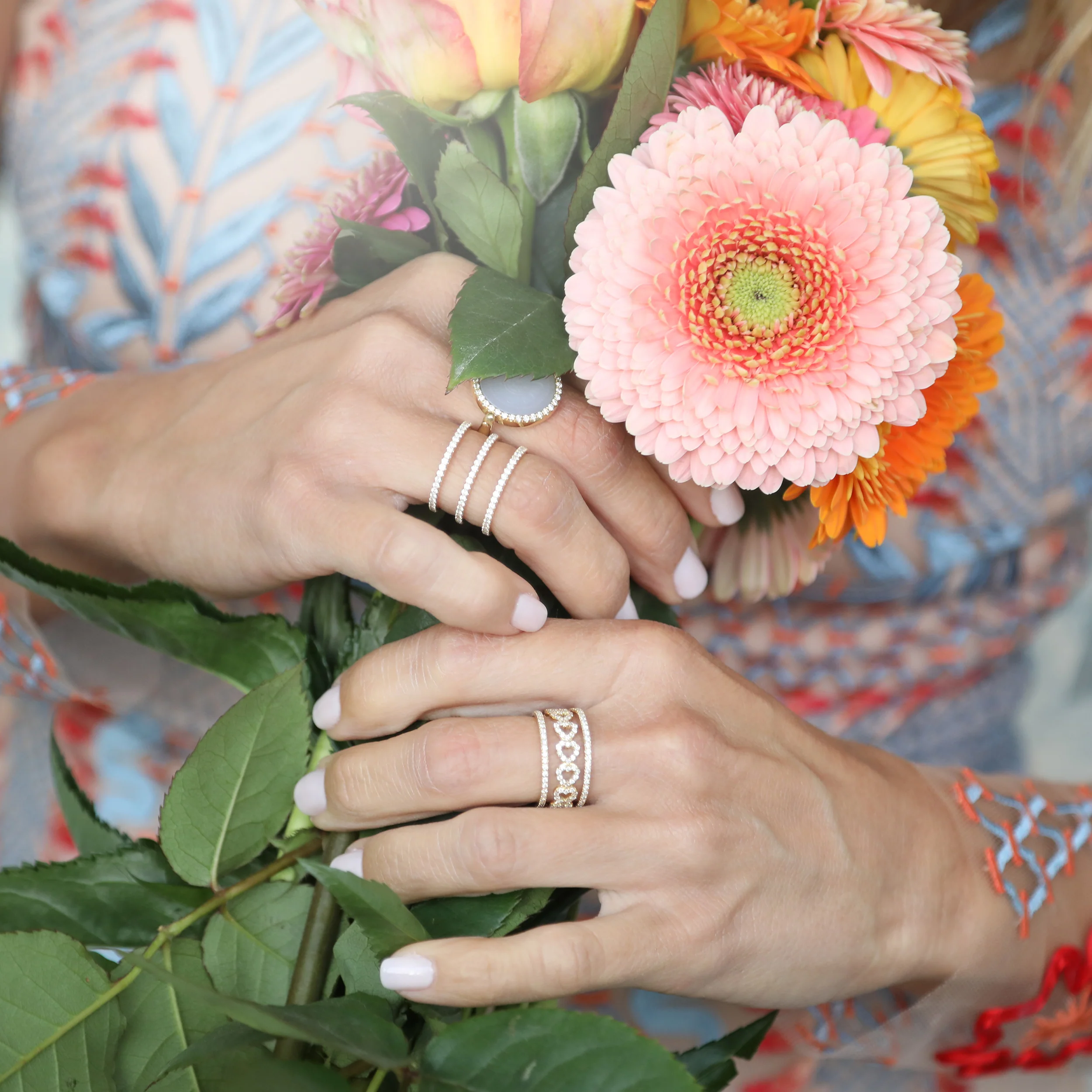 Diamond Triple Band Ring - Image 3