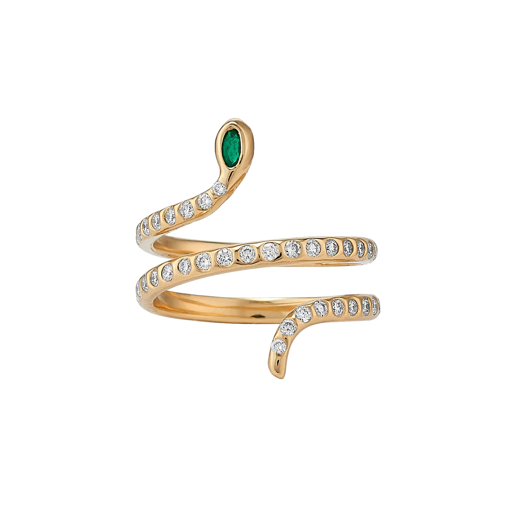 Emerald Serpent Ring