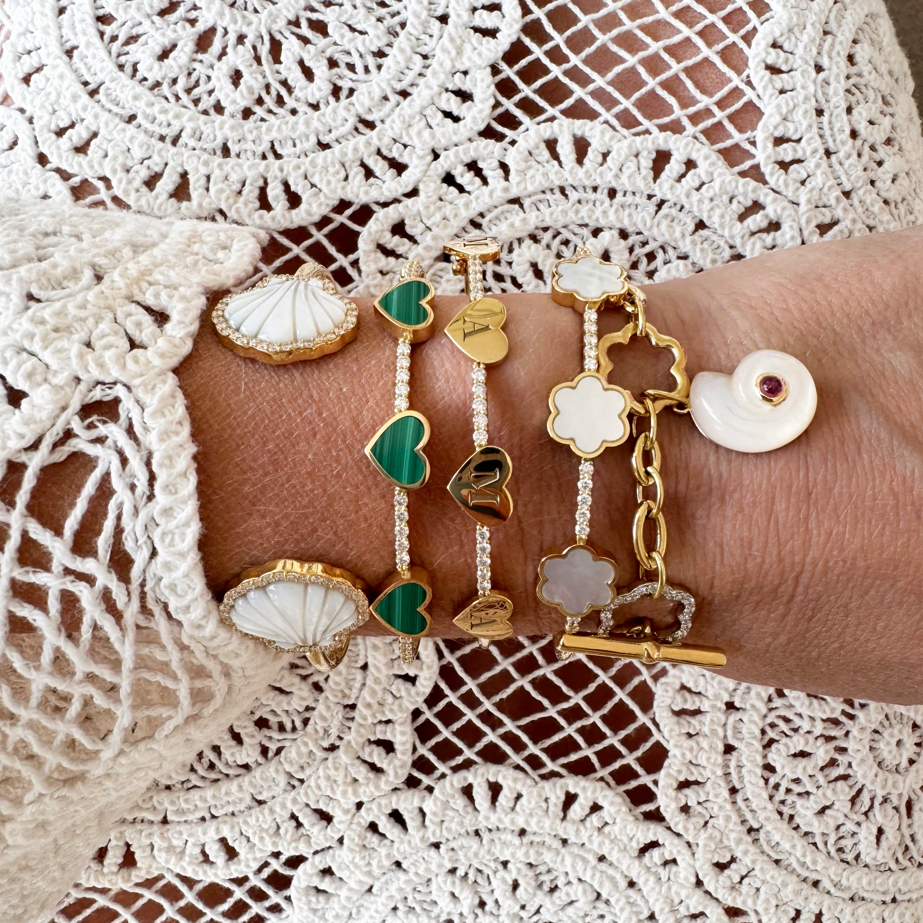 Gold Heart Bangle (4 letters) - Image 2