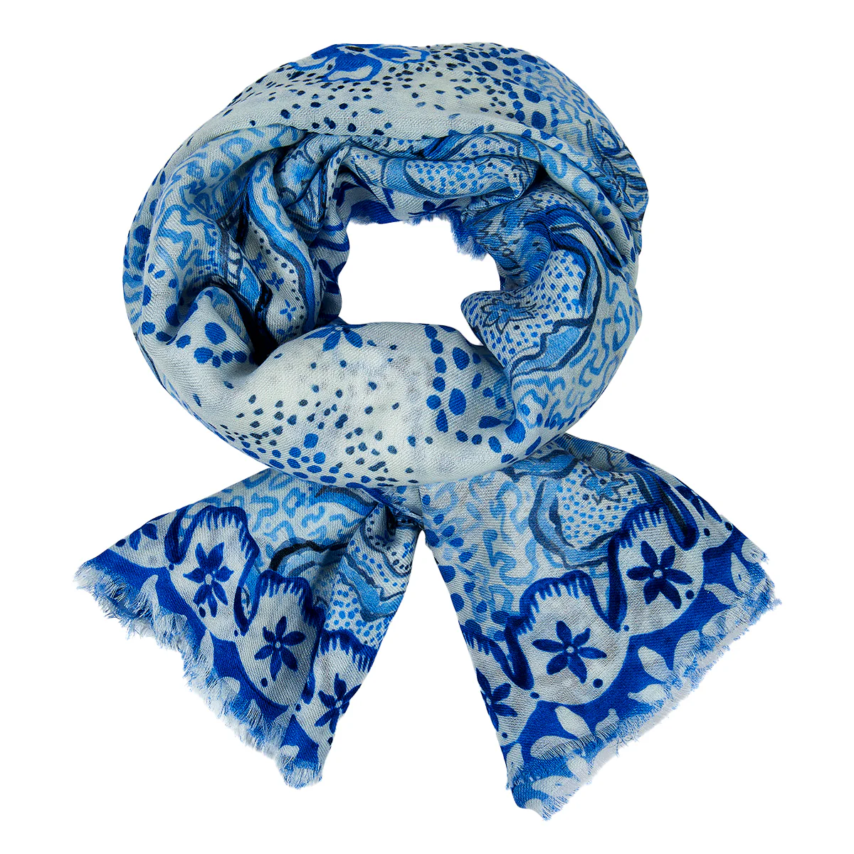 Indigo Botanica Trellis Scarf