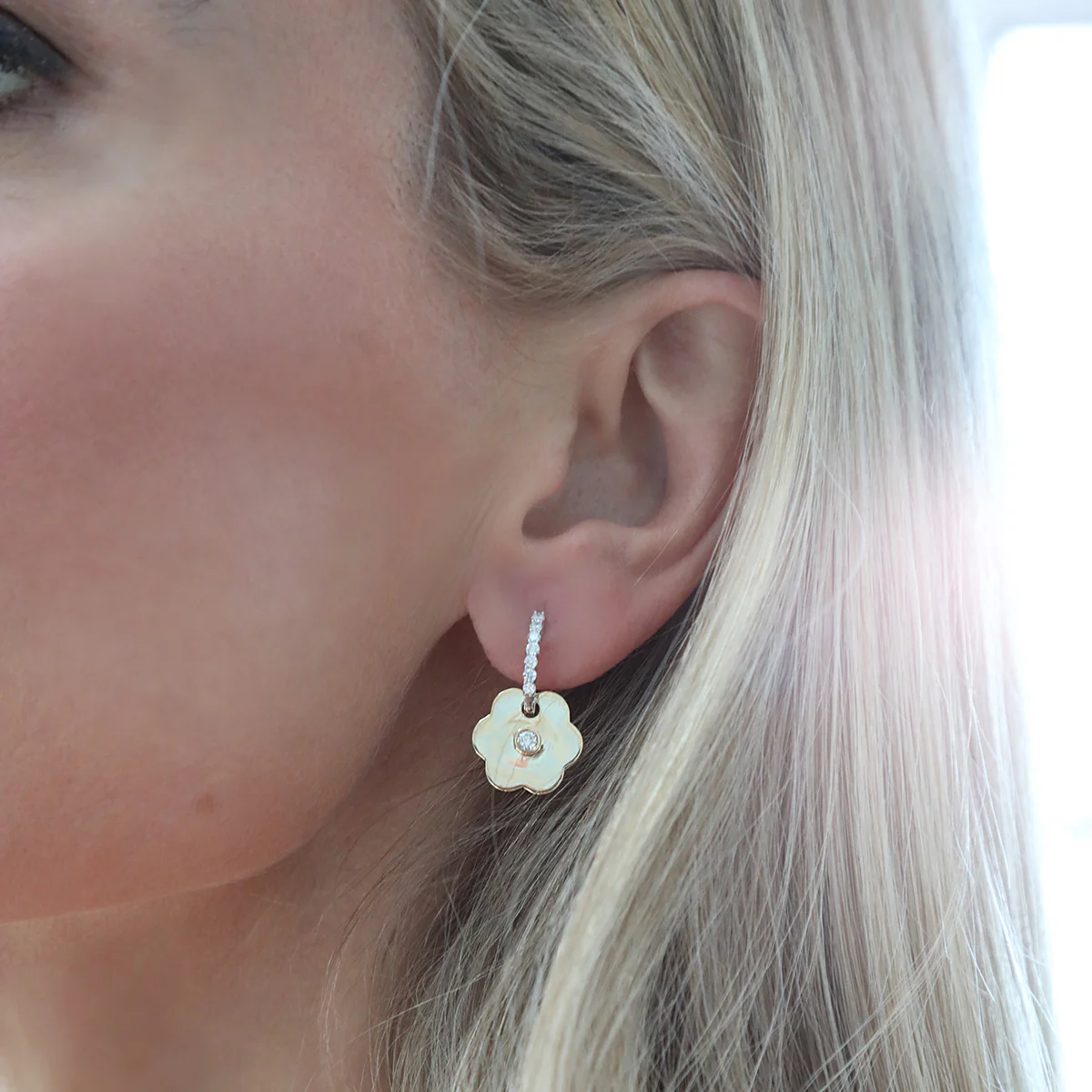 Mini Diamond Flower Hoop - Image 2