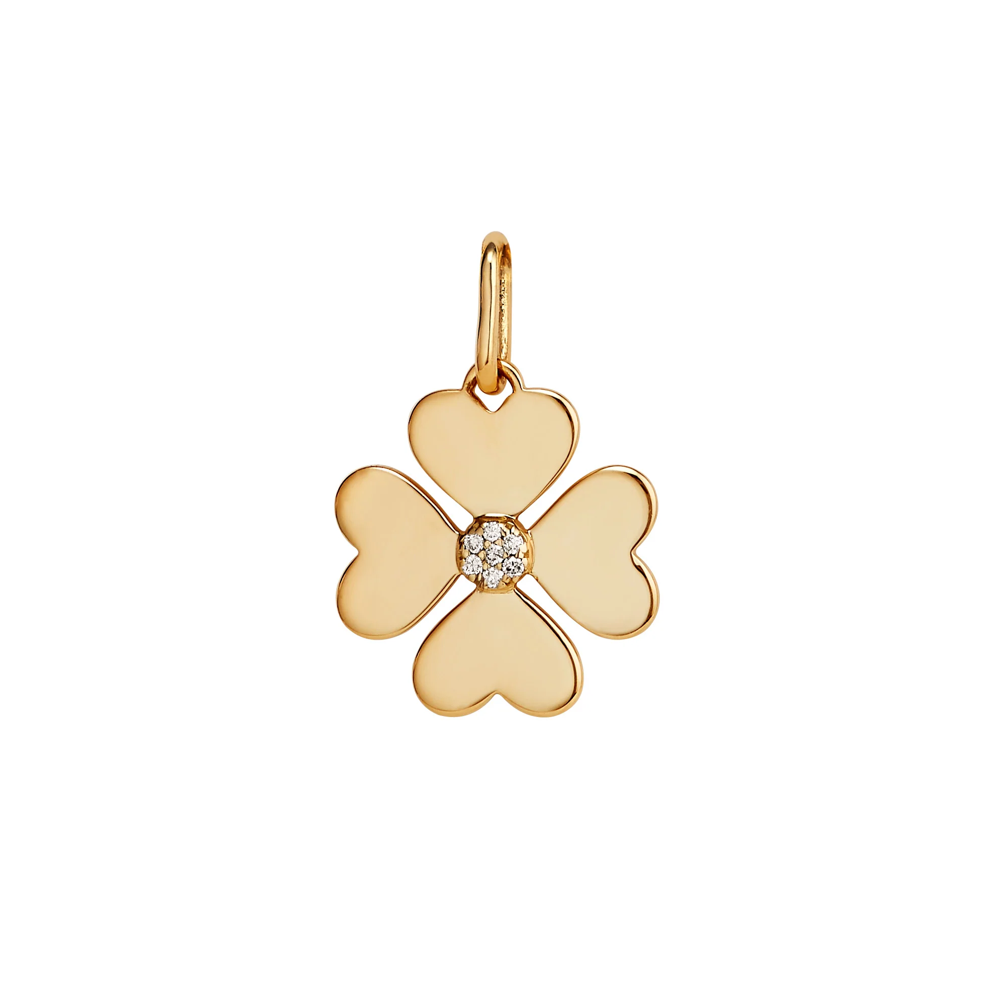 Mini Heart Clover Charm