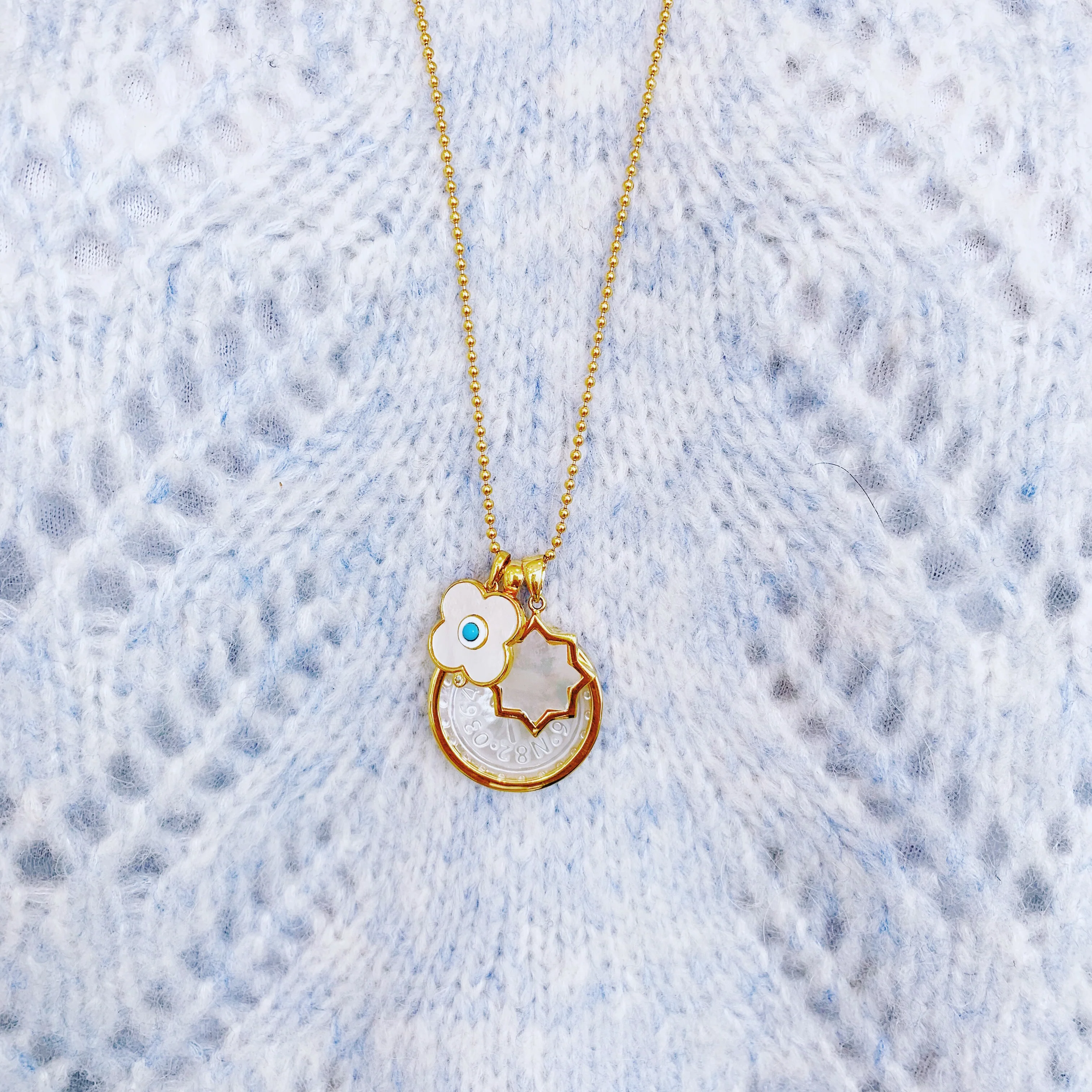 Mother of Pearl Evil Eye Charm - Image 3
