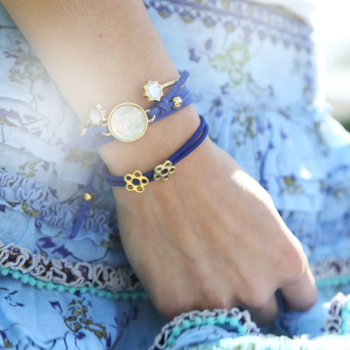 Navy Suede Wrap - Image 3