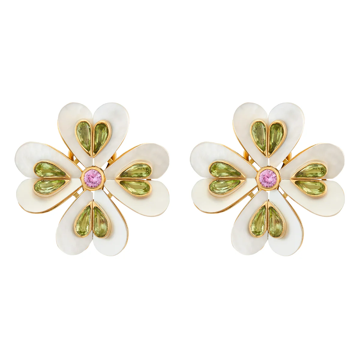Peridot Jolie Clover Studs