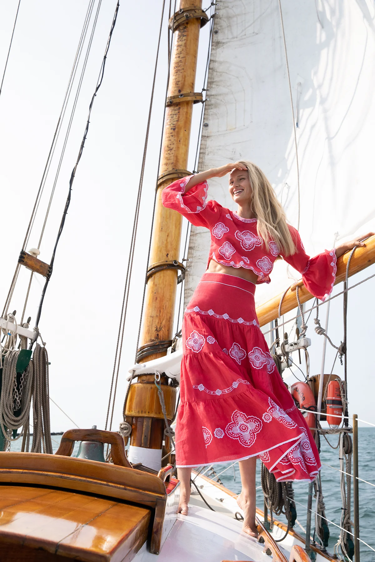 Scarlet Willow Tiered Skirt - Image 2