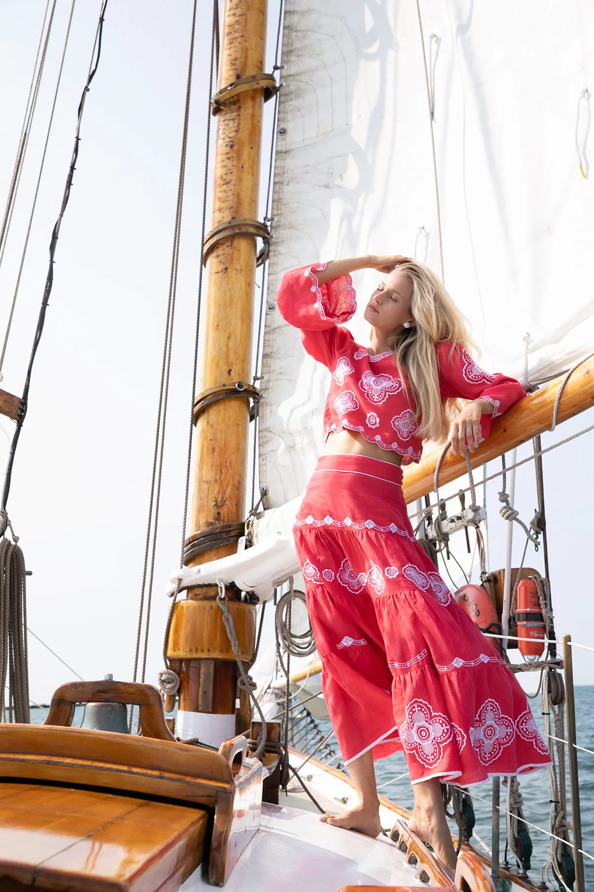 Scarlet Willow Tiered Skirt - Image 3