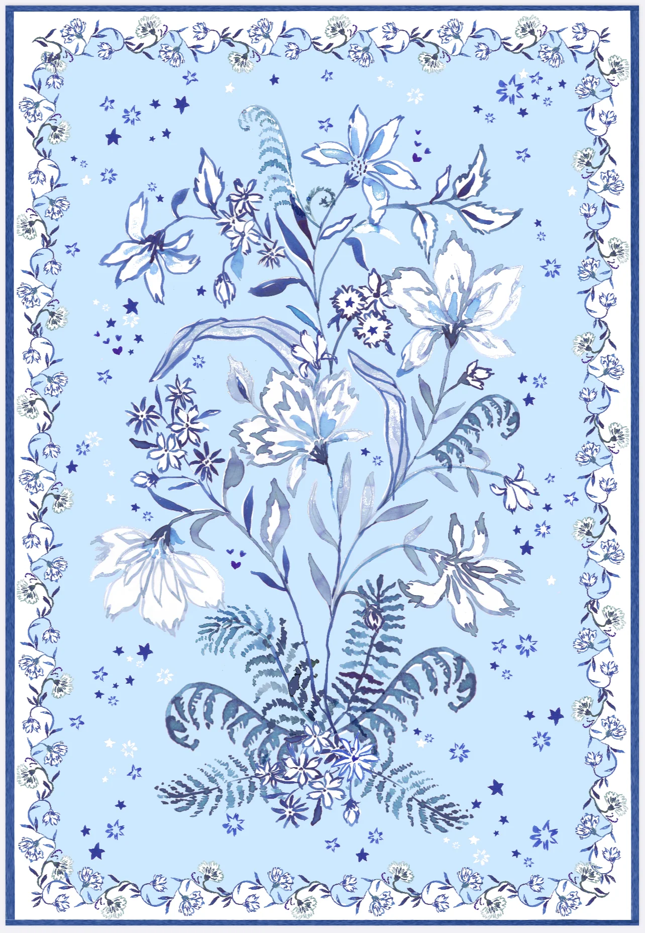 Sky Blue Celestial Flower Pareo - Image 7