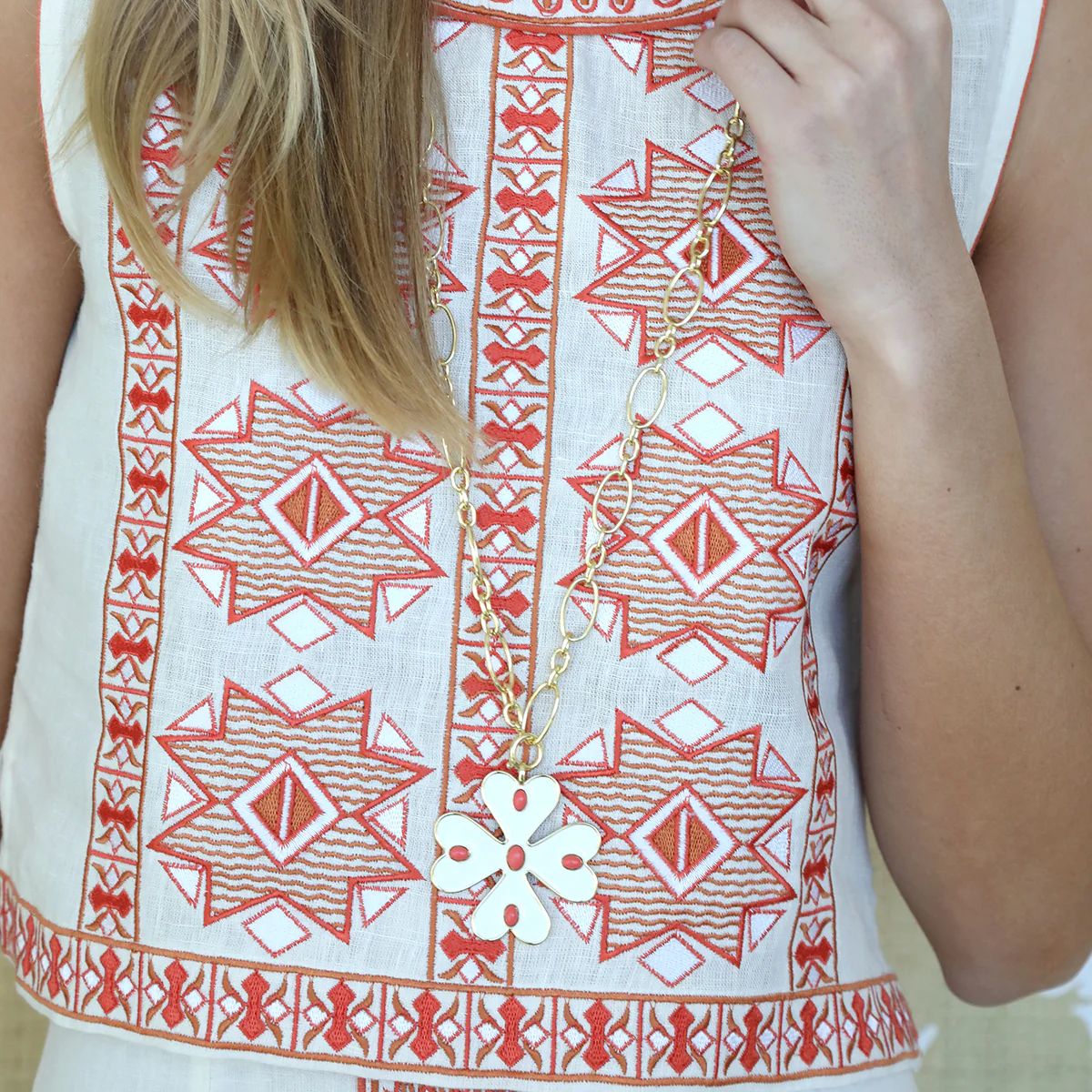 Talitha Pendant - Coral - Image 4