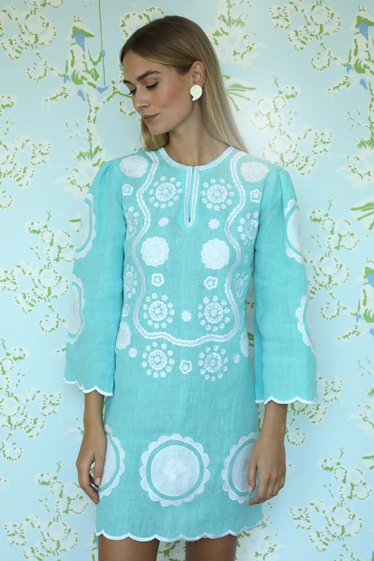 Turquoise Alice Mini Dress - Image 4