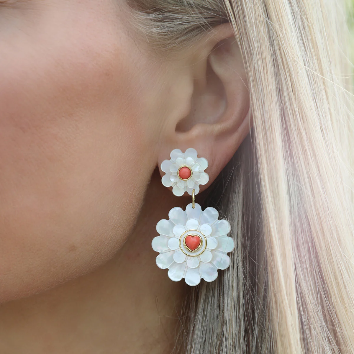Zinnia Double - Coral - Image 3